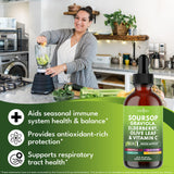 NEW AGE Soursop Drops etiquette: ingrédients naturels et sans OGM sans gluten.