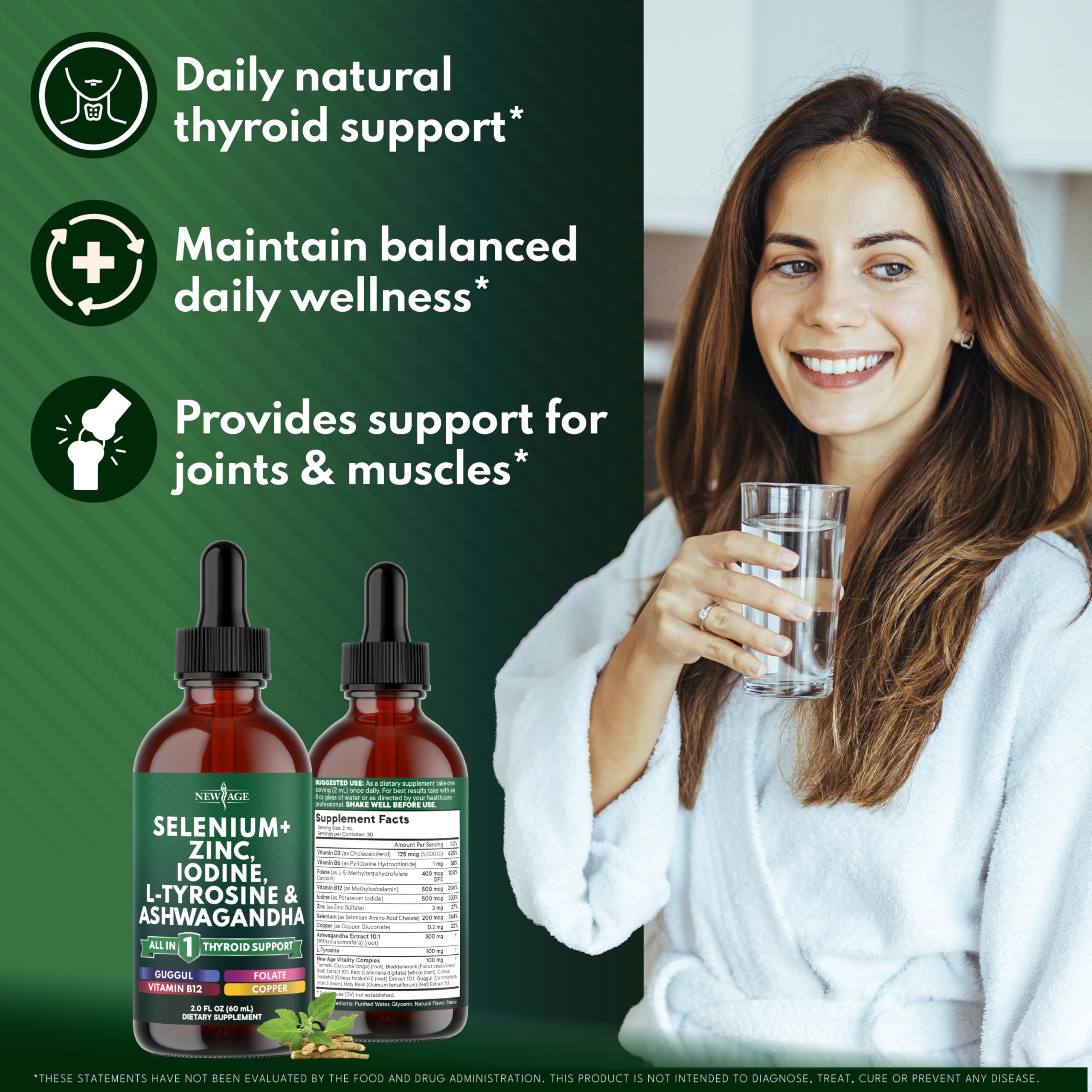 Gouttes tyrosine NEW AGE, absorption rapide et usage quotidien facilité.