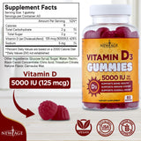 NEW AGE Gommes Vitamin D3 5000 UI – texture gommes et goût fruité agréable