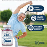 NEW AGE Zinc Gummies dose 50 mg, format quotidien pratique.