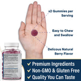 NEW AGE Zinc Gummies sans gluten, convient aux régimes sensibles.
