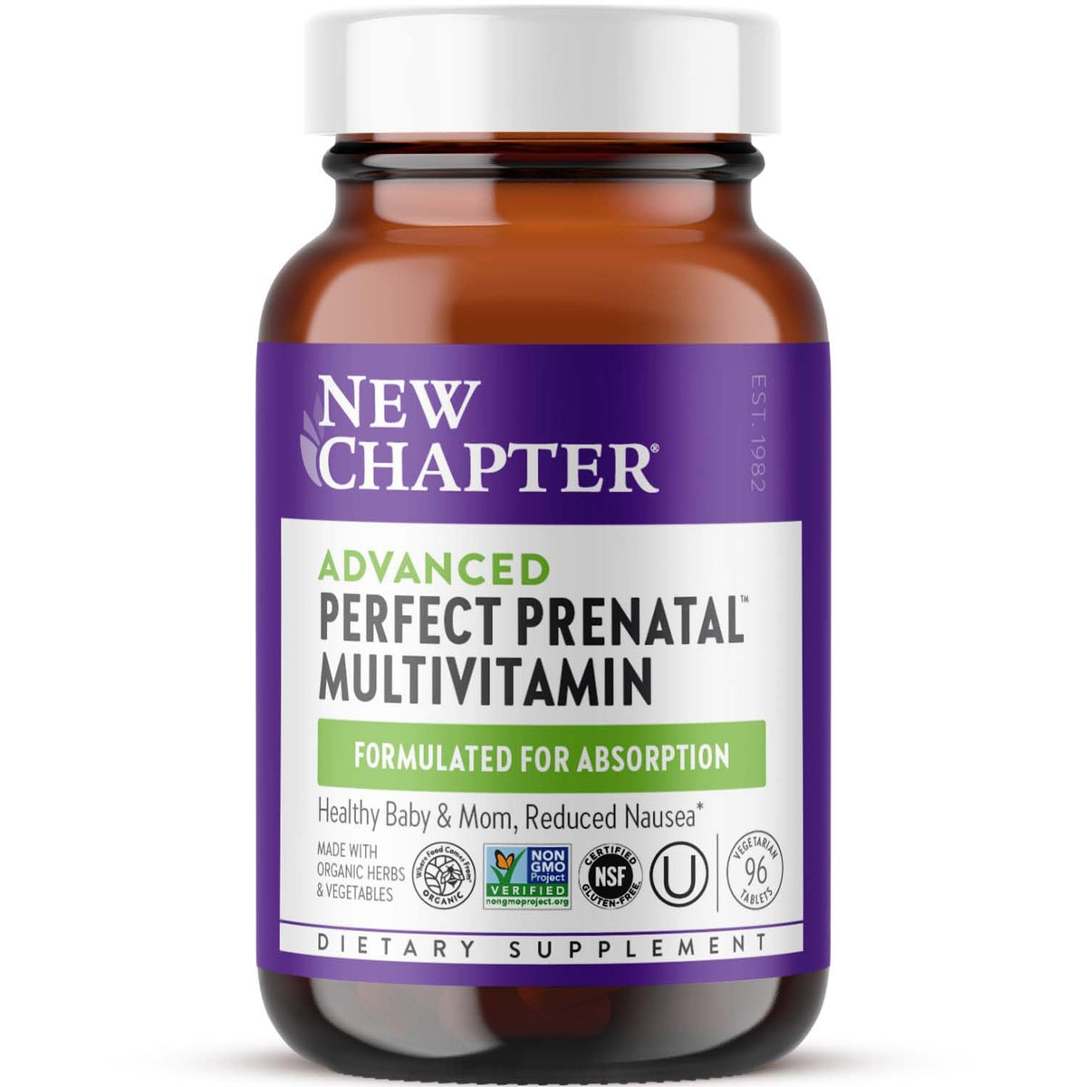 New Chapter Advanced Prenatal : vue de la boite, praticité et complétude du produit.