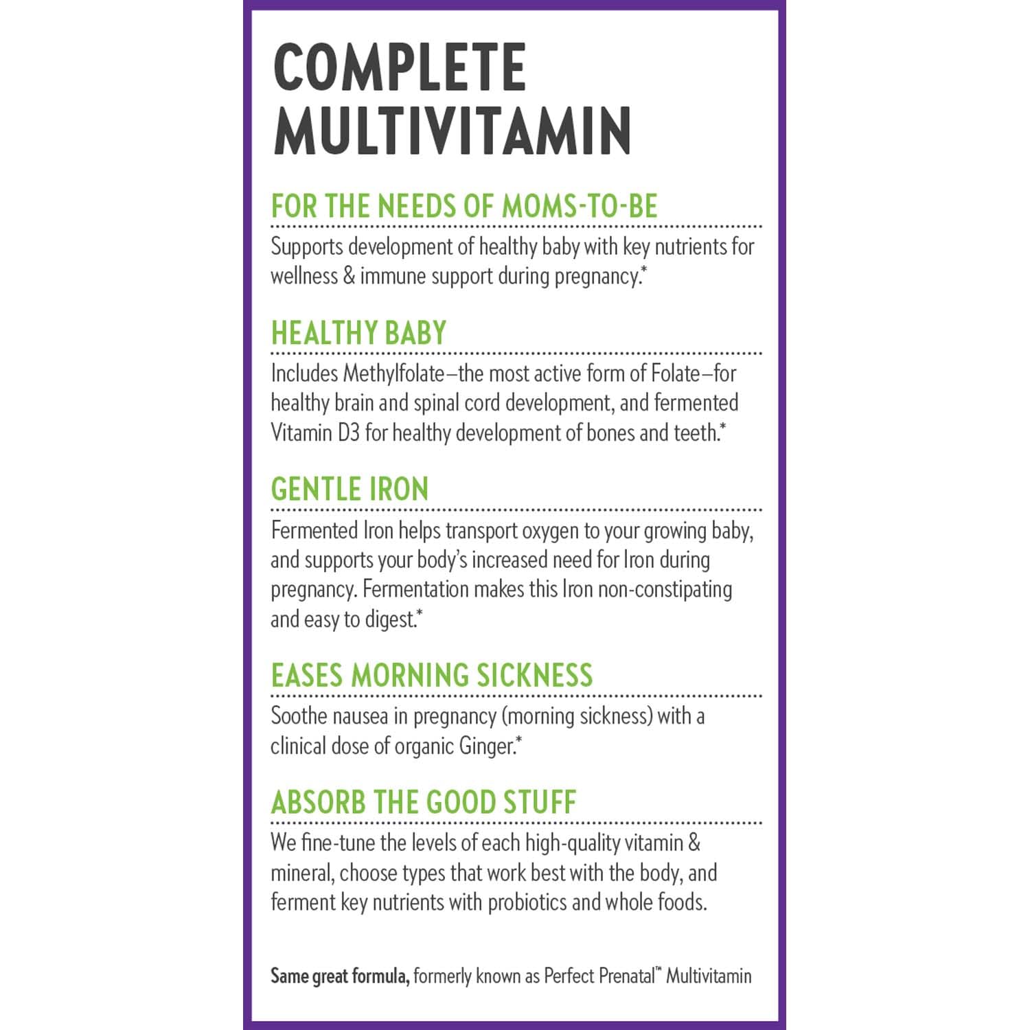 New Chapter Advanced Prenatal : vitamine D3 et zinc, soutien immunitaire possible.