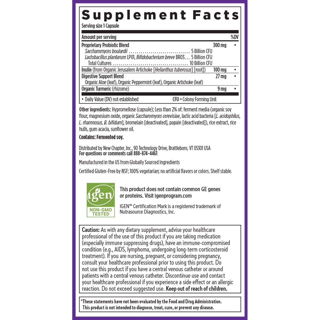 All-Flora Probiotic – Emballage stable sans réfrigération, pratique pour les voyages.