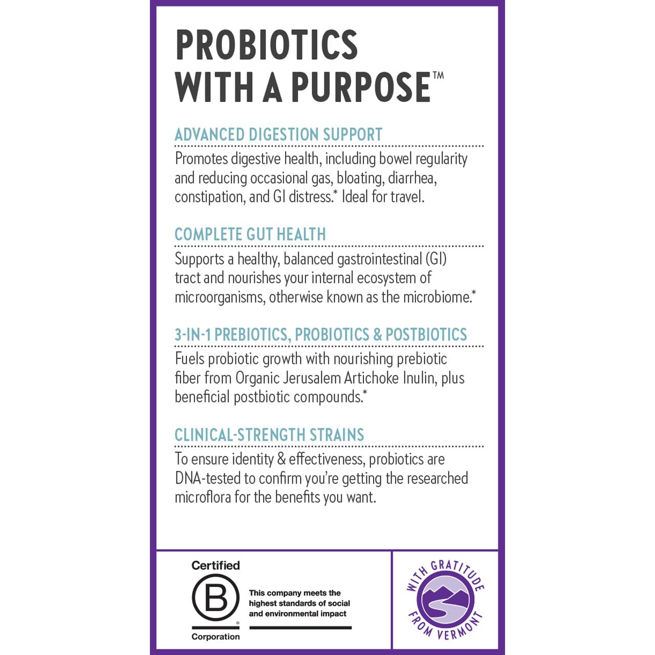 All-Flora Probiotic – Prise quotidienne recommandée pour l’équilibre intestinal en déplacement.