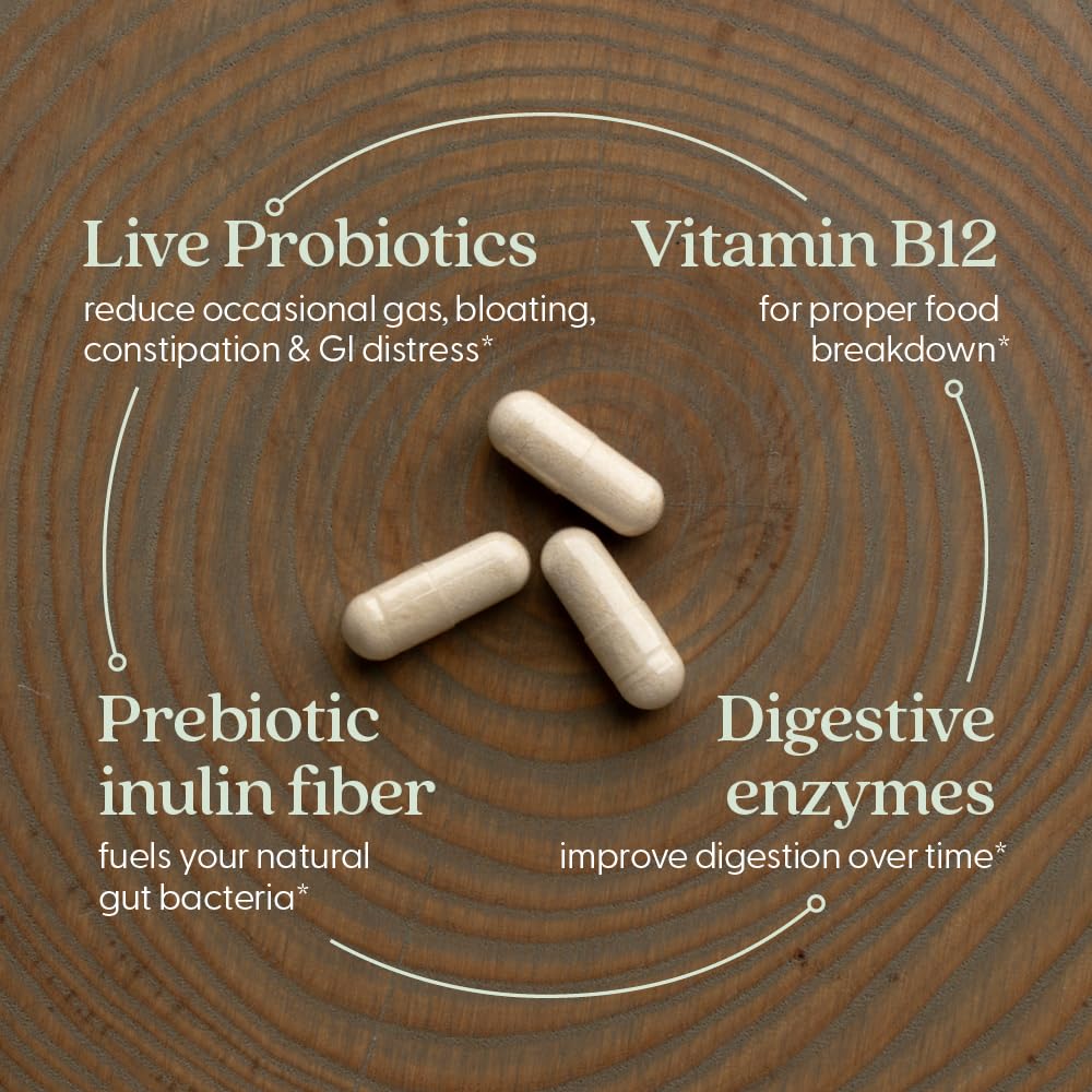 New Chapter All-Flora: gélules probiotiques et vitamine B12 fermentée soutiennent le métabolisme.