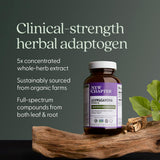 New Chapter Ashwagandha Force certification biologique et vegan.
