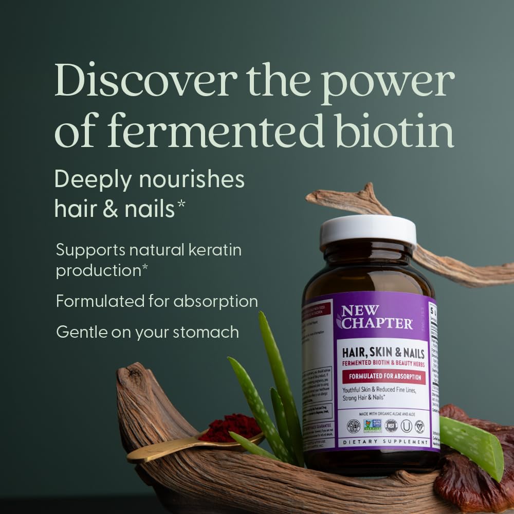 New Chapter Biotine sans gluten, routine beauté adaptée.