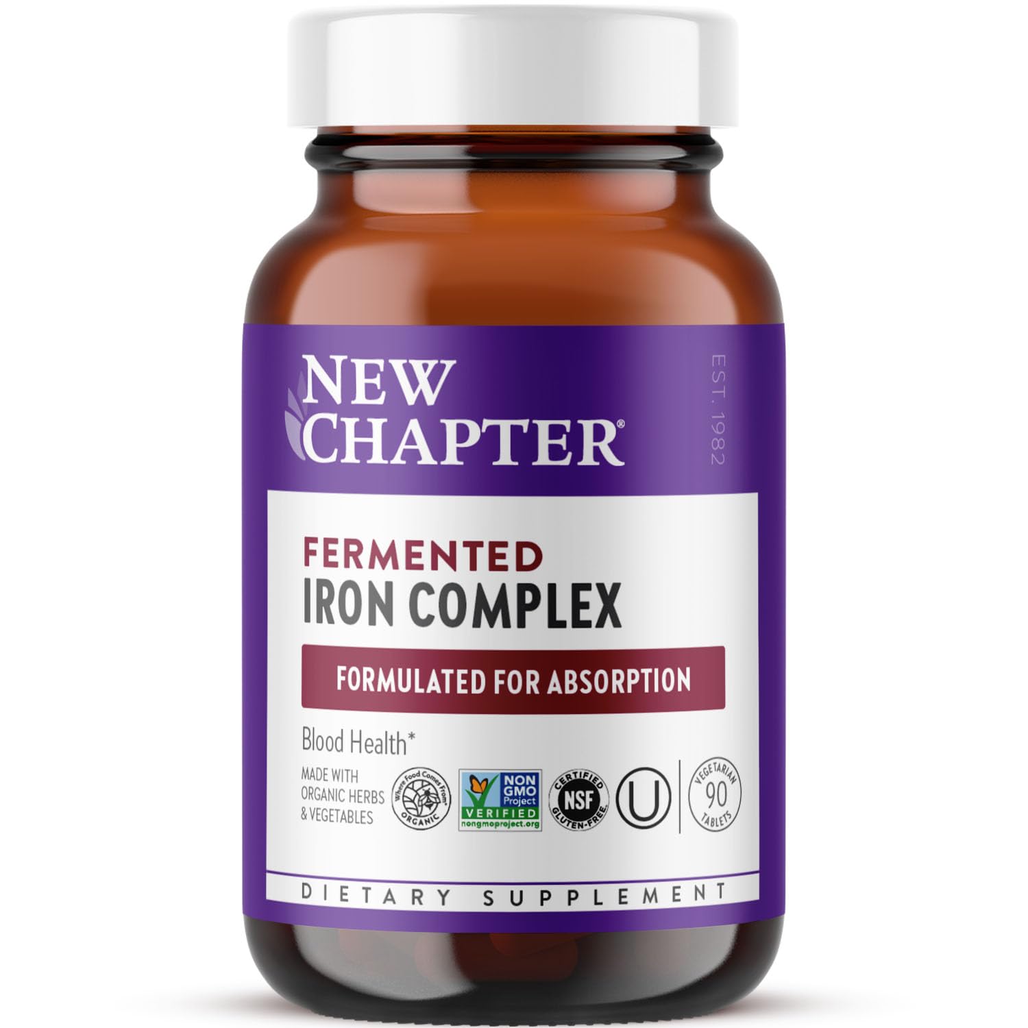 New Chapter – bouteille fermentée : apport naturel en fer pour énergie durable.