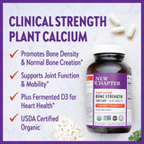Capsules fines New Chapter Calcium faciles à avaler pour routine quotidienne.