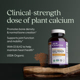 New Chapter Calcium – Etiquette produit visible attestant de la qualite et de la traçabilite.