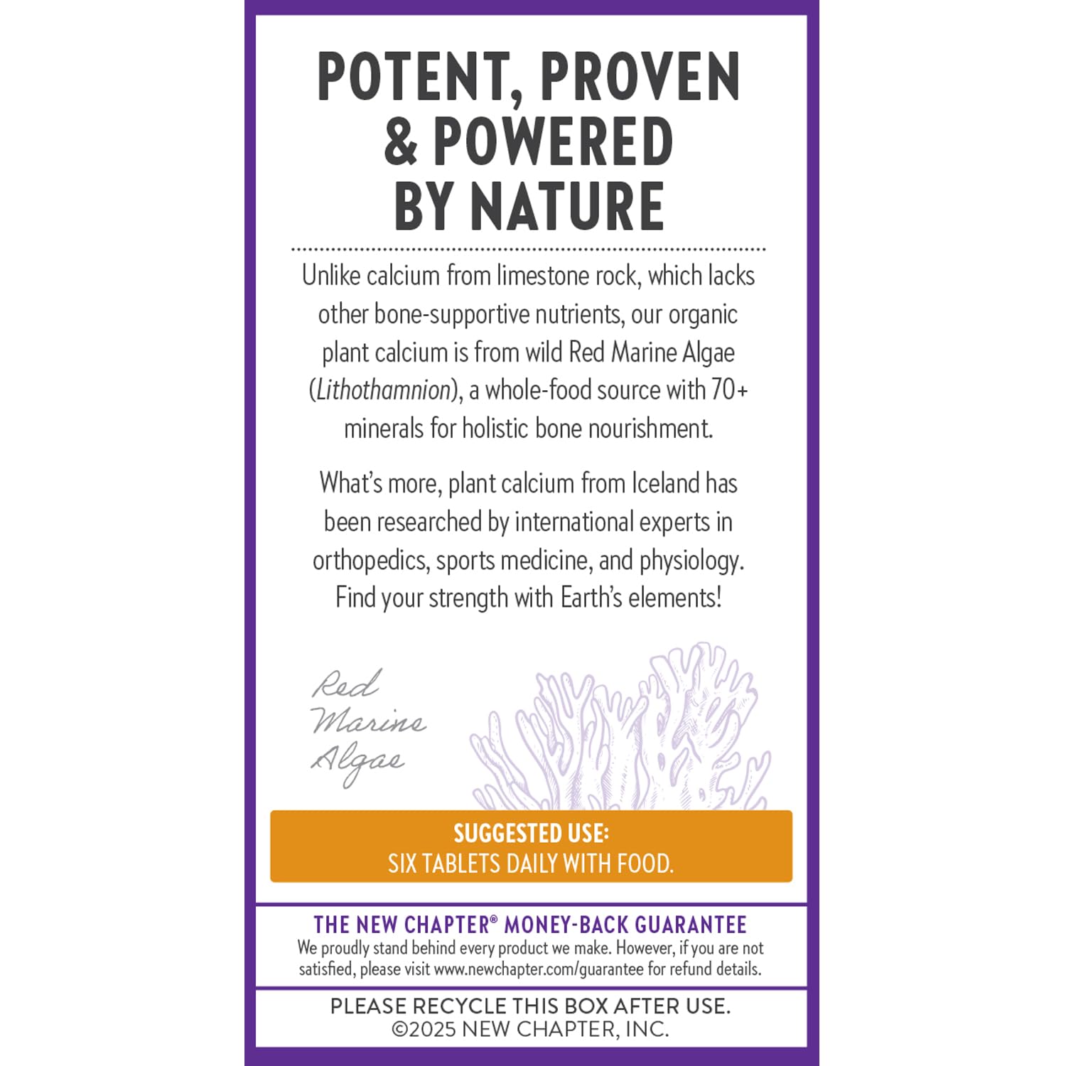 New Chapter Calcium – Sans OGM et sans gluten, adapte a certains regimes.