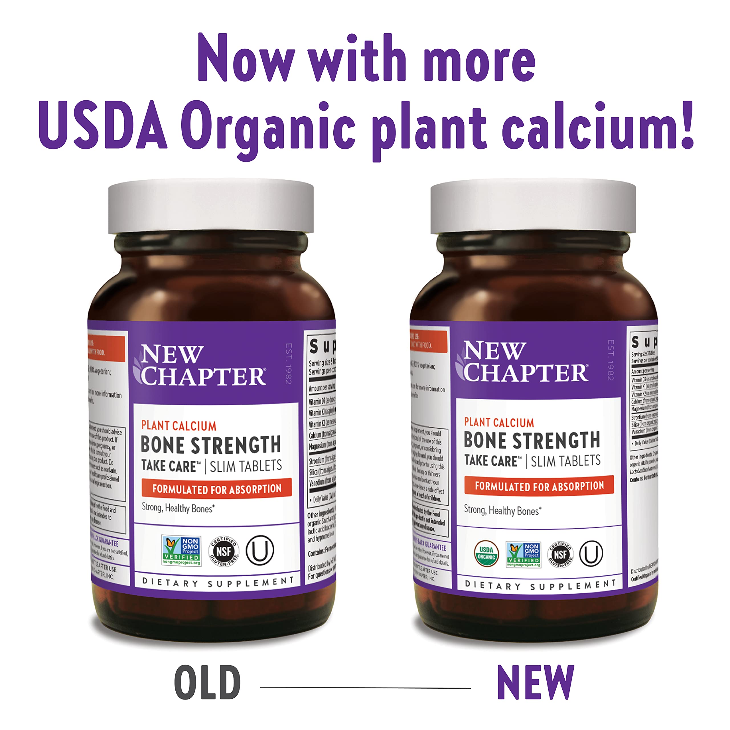New Chapter Calcium – tablettes minces: prise simple dans le cadre d'une routine quotidienne.