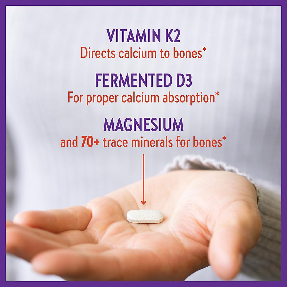 Ingrédients organiques et 70 minéraux traces pour le soutien nutritionnel par New Chapter Calcium.