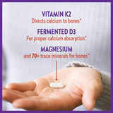 Ingrédients organiques et 70 minéraux traces pour le soutien nutritionnel par New Chapter Calcium.