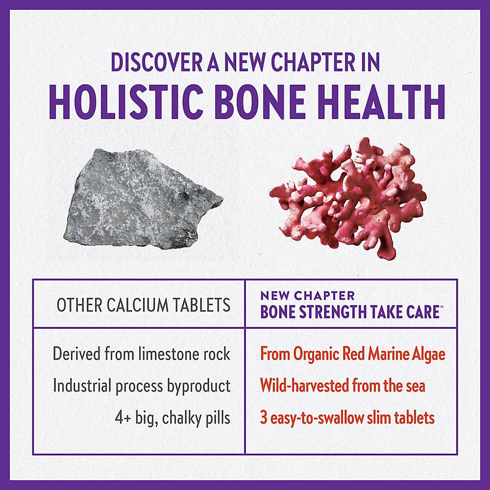 Utilisation quotidienne pratique autour du repas pour les adeptes végétariens de New Chapter Calcium.