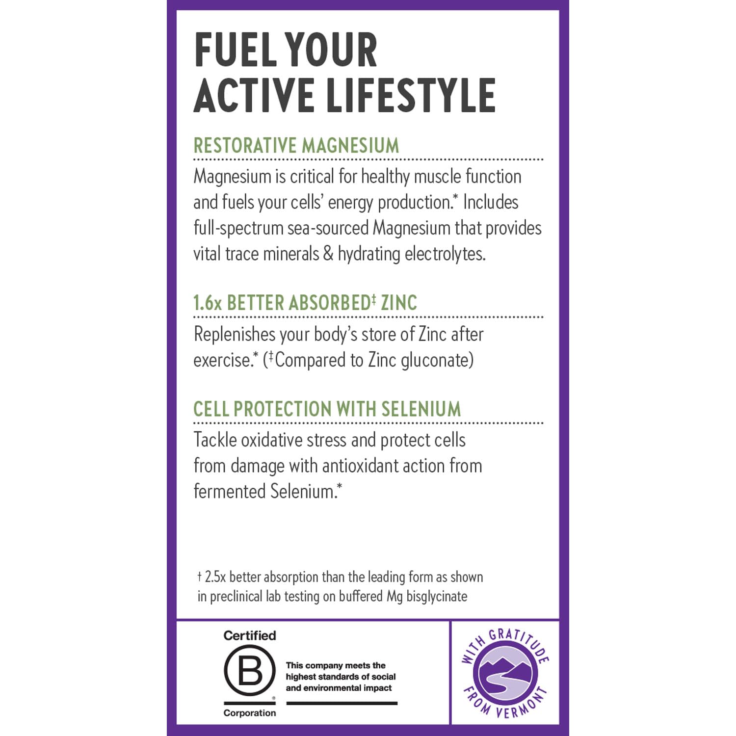 New Chapter certifications vegan et sans gluten, preuve de qualité et d’éthique.
