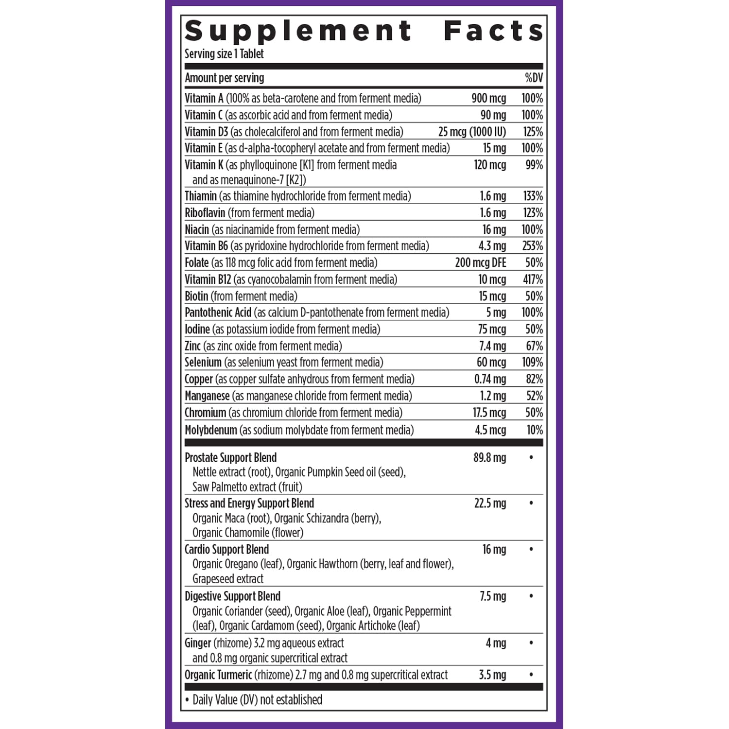 New Chapter Homme 40+ Multivitamine – santé cœur et cerveau à long terme.