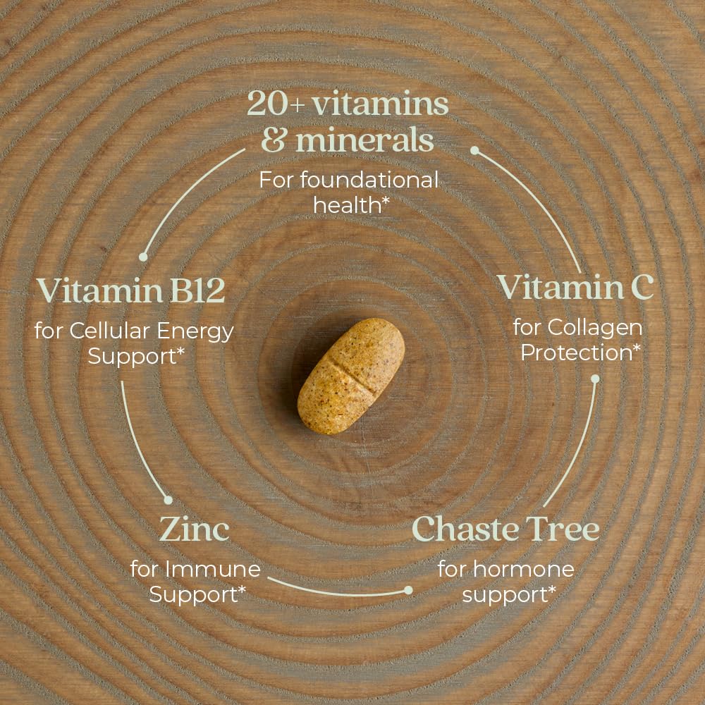 New Chapter ingredients fermentes montrant des nutriments issus d’aliments fermentés.