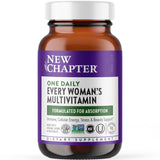 New Chapter multivitamine pour femmes – bouteille ouverte, énergie douce et immunité potentielle.