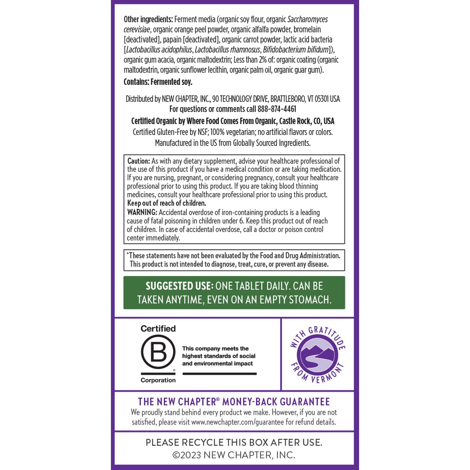 Beaute et vitalité – biotine fermentée pour cheveux et peau avec d’autres nutriments.