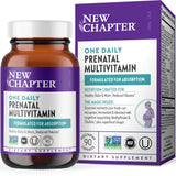 New Chapter Prenatal – bouteille quotidienne montrant une prise facile et pratique pendant grossesse.
