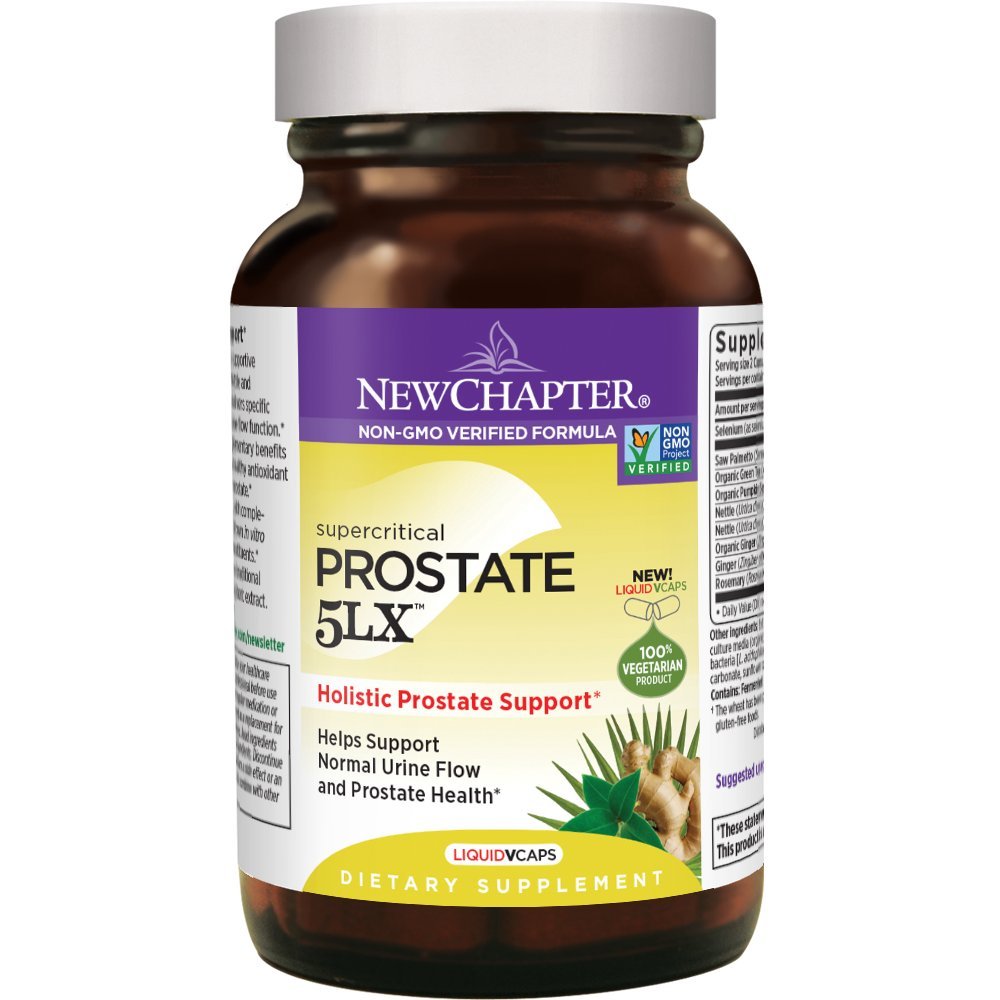 New Chapter Prostate 5LX – bouteille de gélules, soutien potentiel de la fonction urinaire