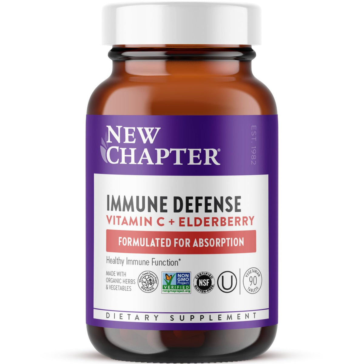 New Chapter Vitamin C Immunité Defense, bouteille pour une prise quotidienne