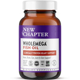 New Chapter Wholemega: bouteille de saumon sauvage d'Alaska, source naturelle d'oméga-3 pour énergie quotidienne.