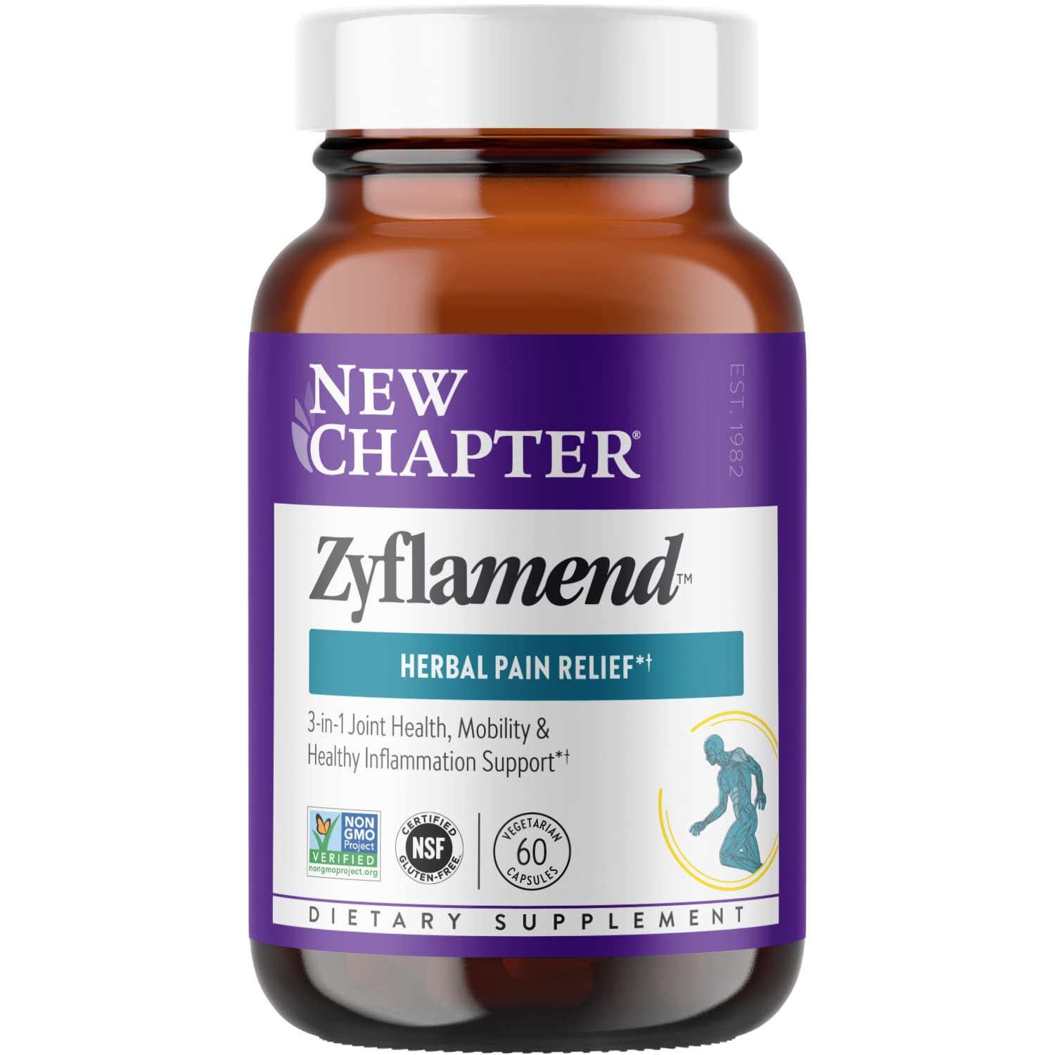 New Chapter Zyflamend – bouteille de capsules pour le soutien articulaire au quotidien.