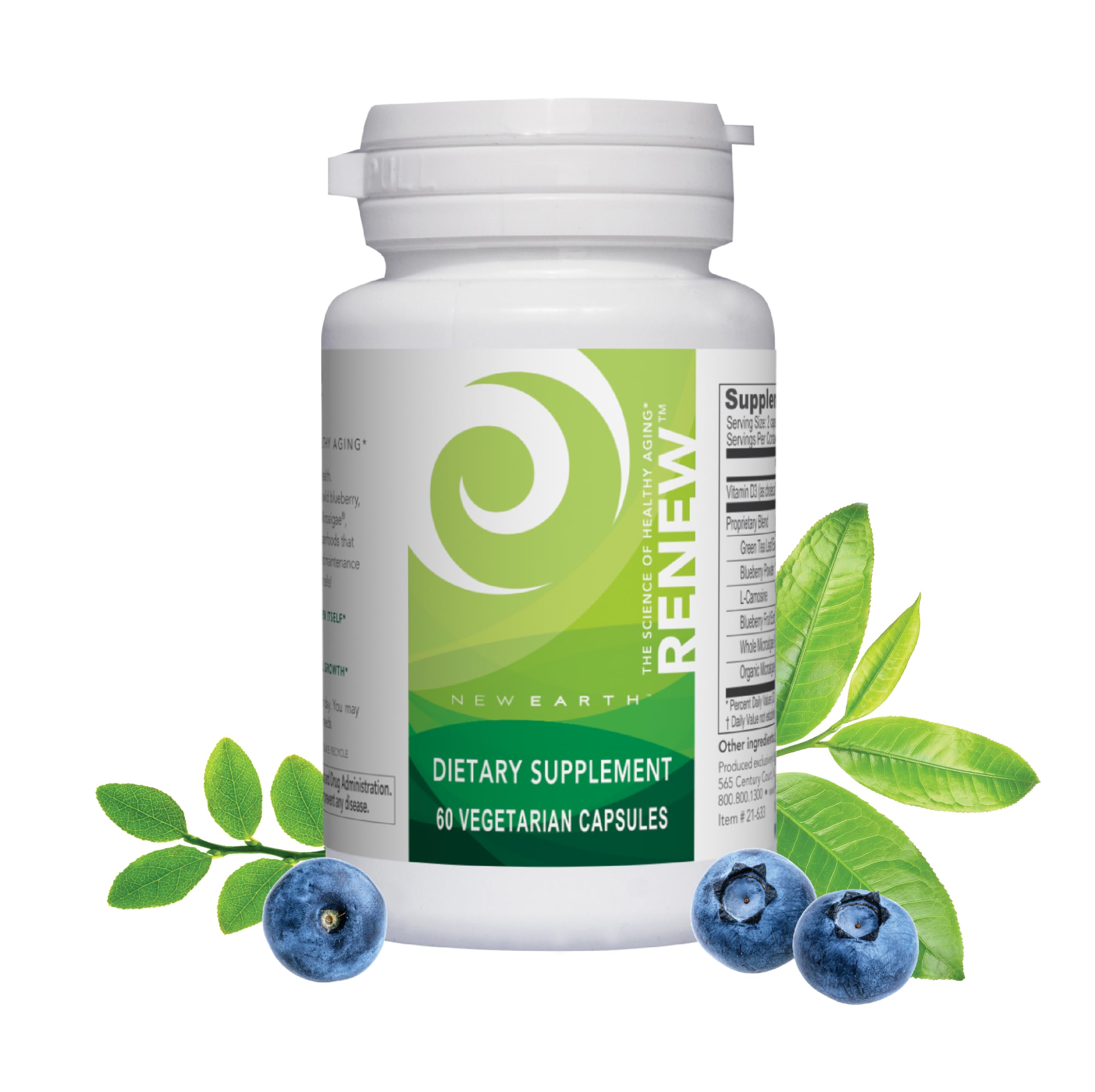 New Earth Renew: boîte-capsules-60 prête à s’intégrer à votre routine quotidienne.