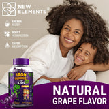 New Elements Dinosaure Fer Gummies sans gluten, option sûre.