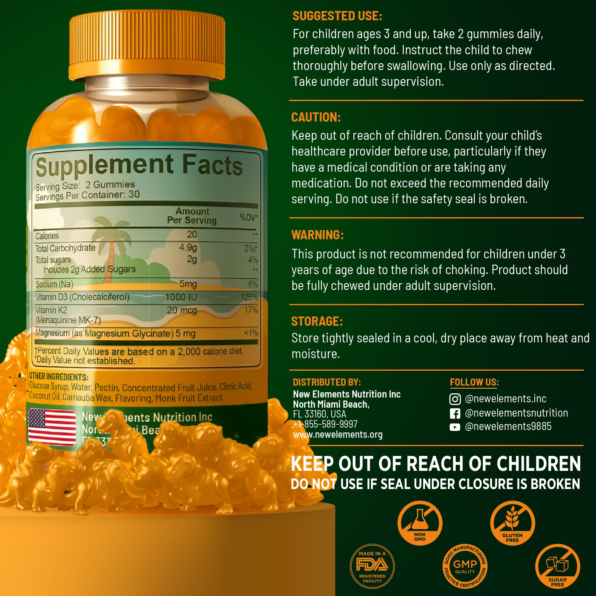 Texture agréable des gummies New Elements, facile à intégrer au rituel du matin.