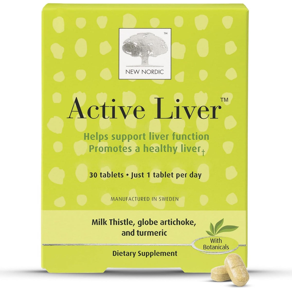 NEW NORDIC Active Liver – bouteille 30 jours, soutien potentiel du foie et de la digestion.