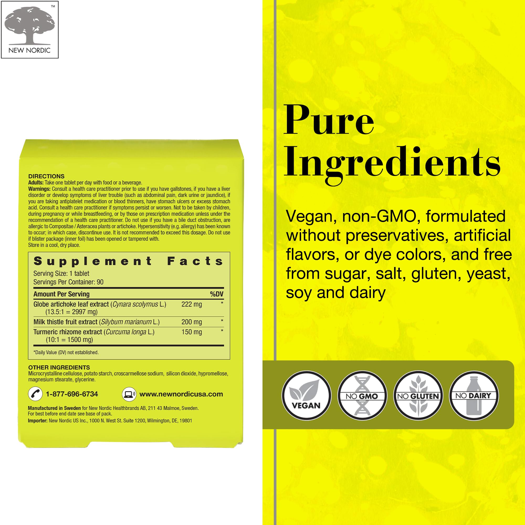 NEW NORDIC Active Liver – extrait de chardon-Marie pour la digestion et le confort.