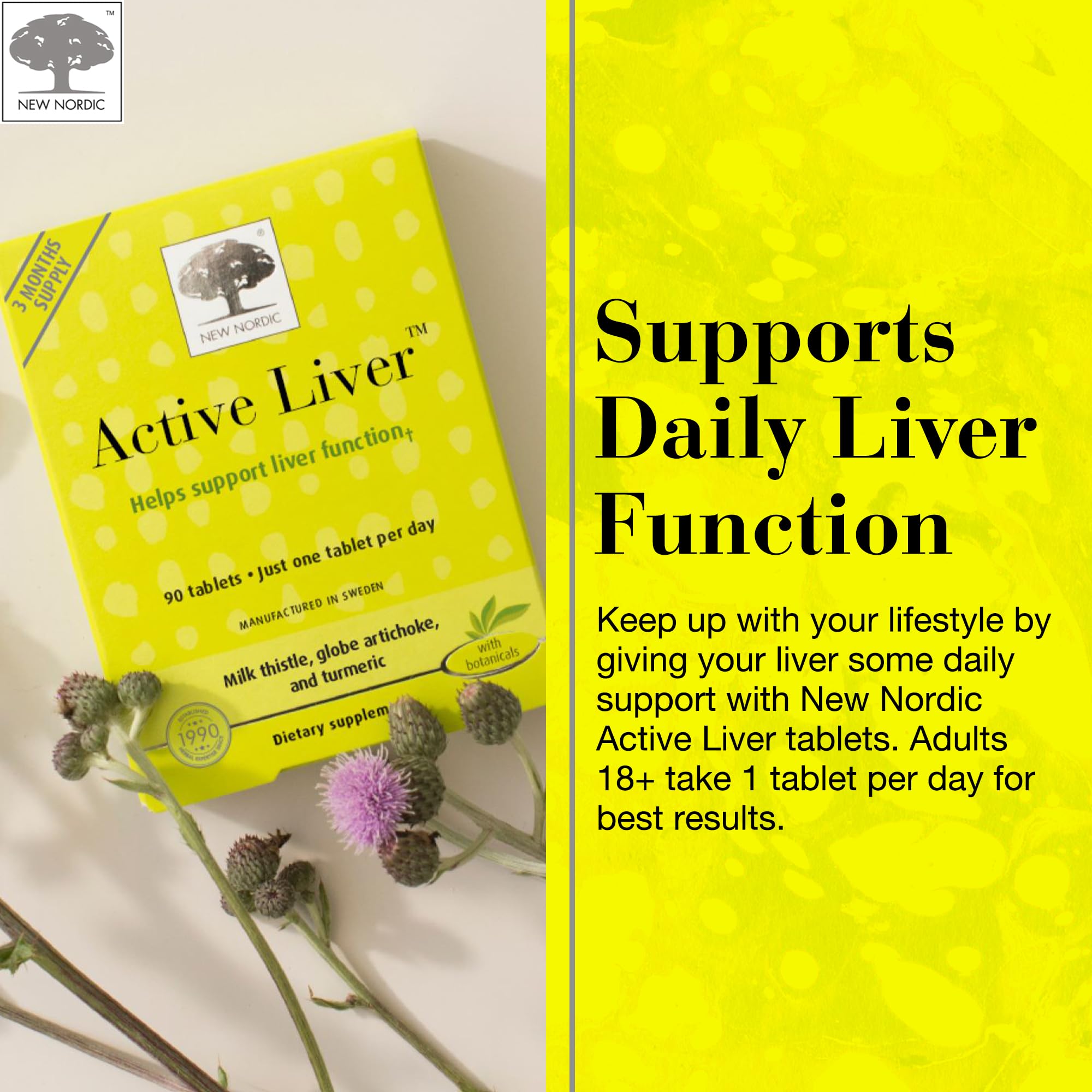 NEW NORDIC Active Liver – extrait de curcuma pour une touche antioxydante naturelle.