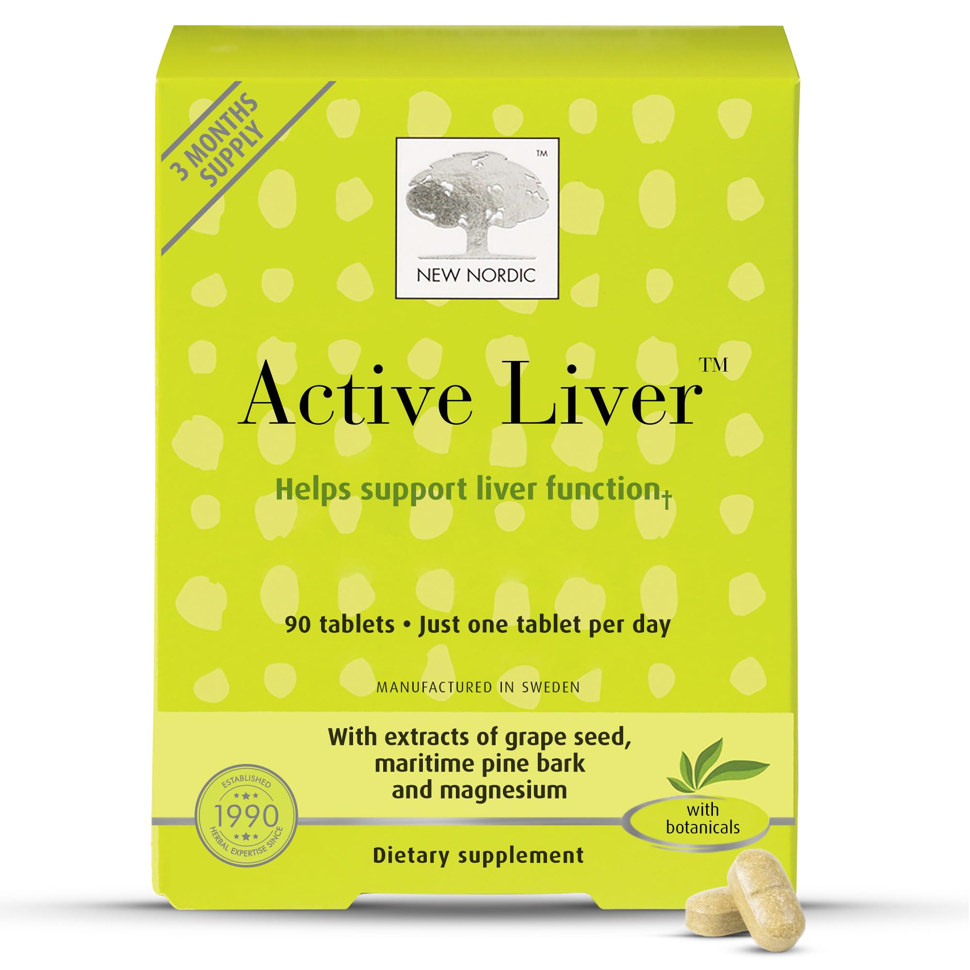 NEW NORDIC Active Liver – tablette quotidienne facile à avaler pour le foie et la digestion.