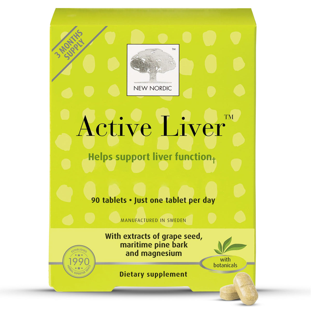 NEW NORDIC Active Liver – tablette quotidienne facile à avaler pour le foie et la digestion.