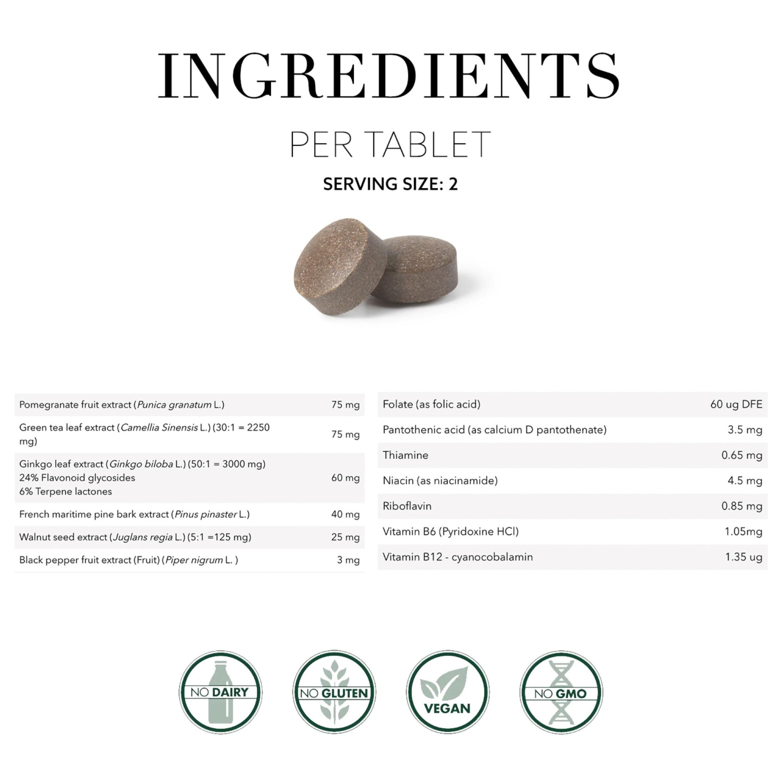 NEW NORDIC Clear Brain : extrait de ginkgo et thé vert favorisent la circulation.