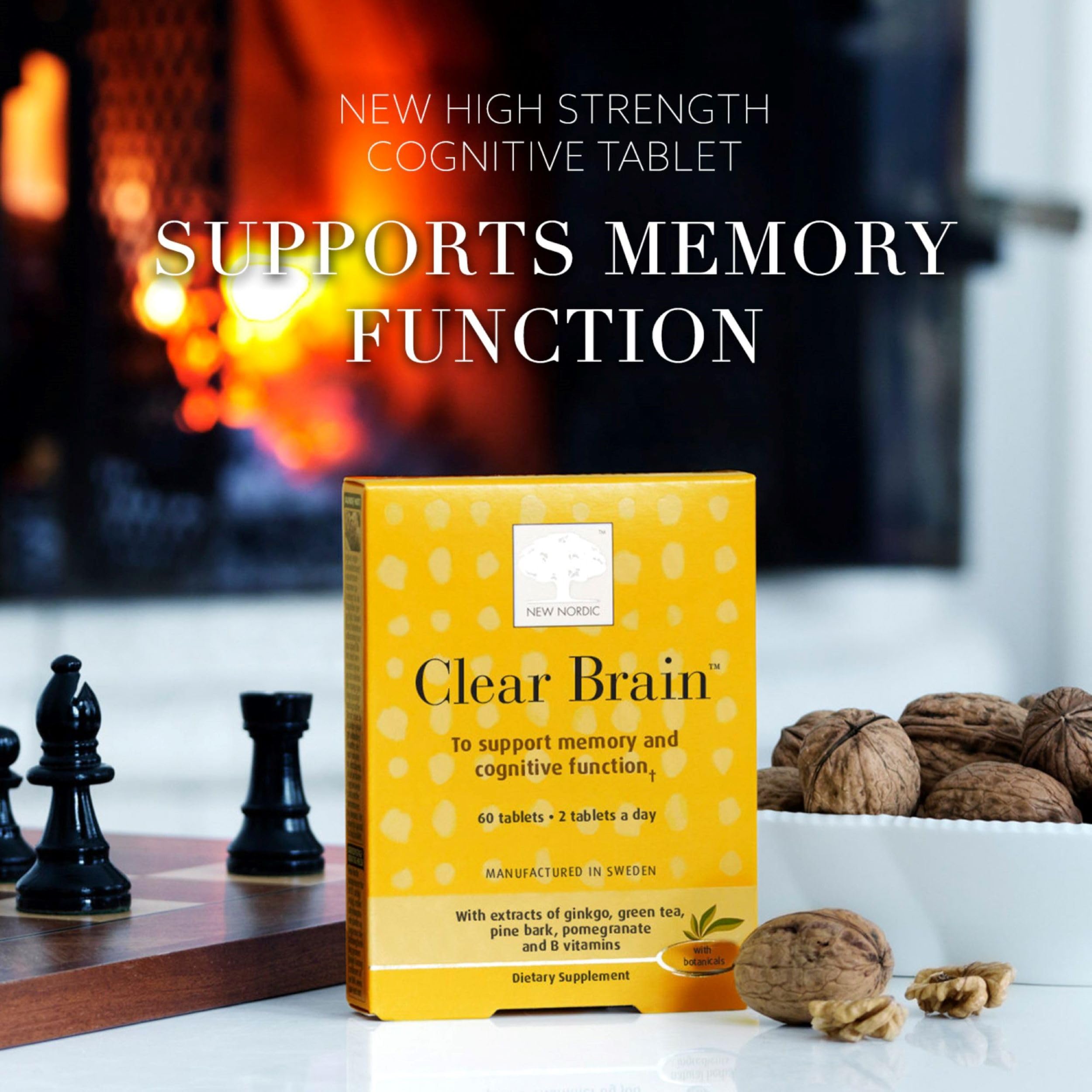 NEW NORDIC Clear Brain : gélules visibles dans le pack.
