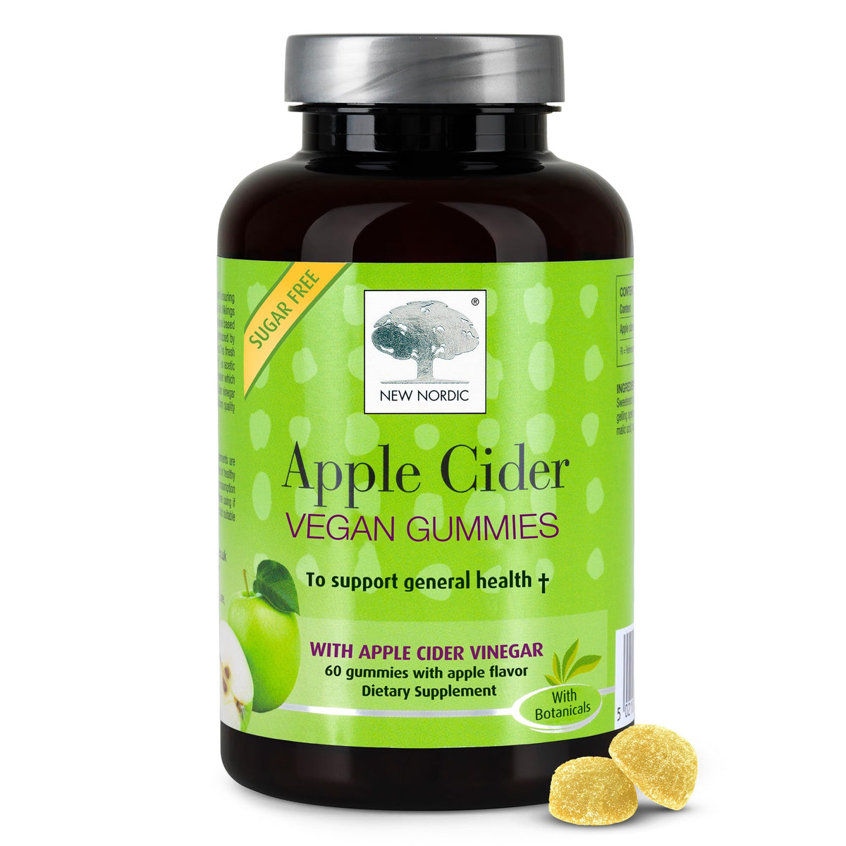 NEW NORDIC gommes vinaigre de cidre, emballage pratique pour usage quotidien