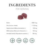 NEW NORDIC Hair Volume Gummies – ingrédients procyanidin-B2 et biotine visibles