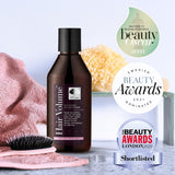 Ingrédients herbacés du shampooing New Nordic Volume pour cheveux revitalisés.