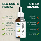 DMSO NEW ROOTS HERBAL en bouteille en verre 50 ml, solution pure et fiable.