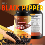 Absorption élevée — Curcuma Forte Pro Max et poivre noir pour une biodisponibilité potentielle.