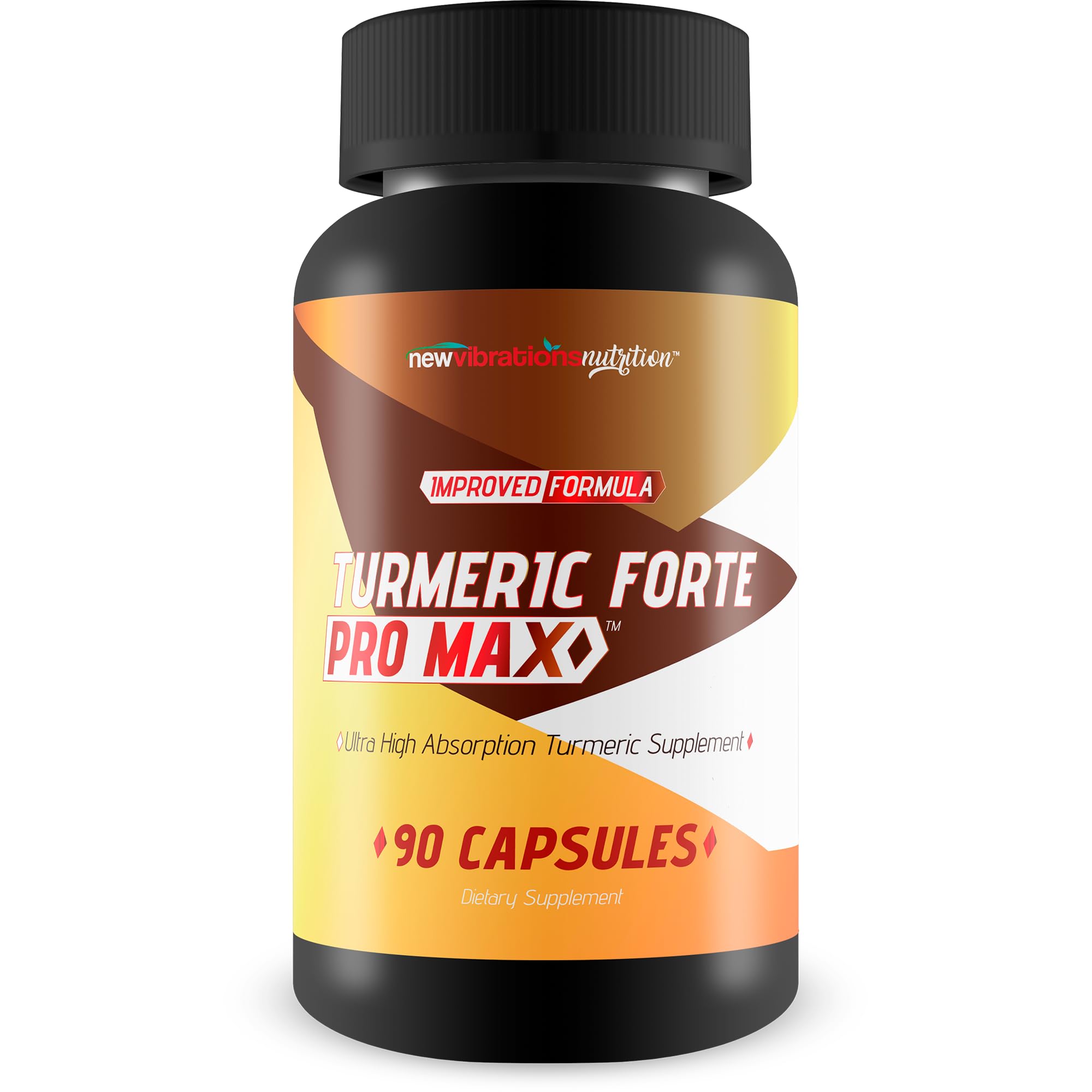 Curcuma Forte Pro Max de New Vibrations Nutrition — Bouteille pratique pour l'usage quotidien.