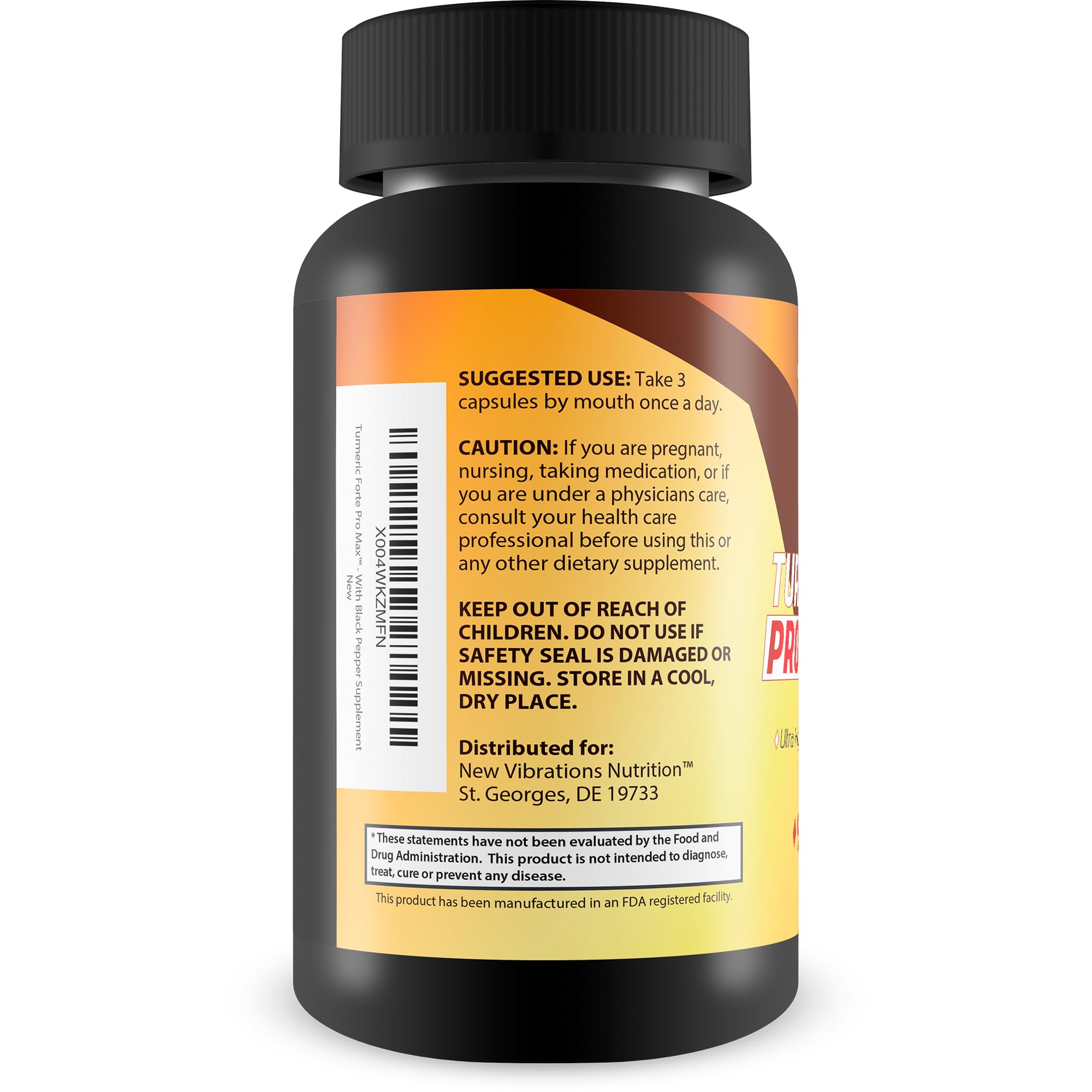 Curcuma Forte Pro Max avec poivre noir — Amélioration potentielle de l'absorption.
