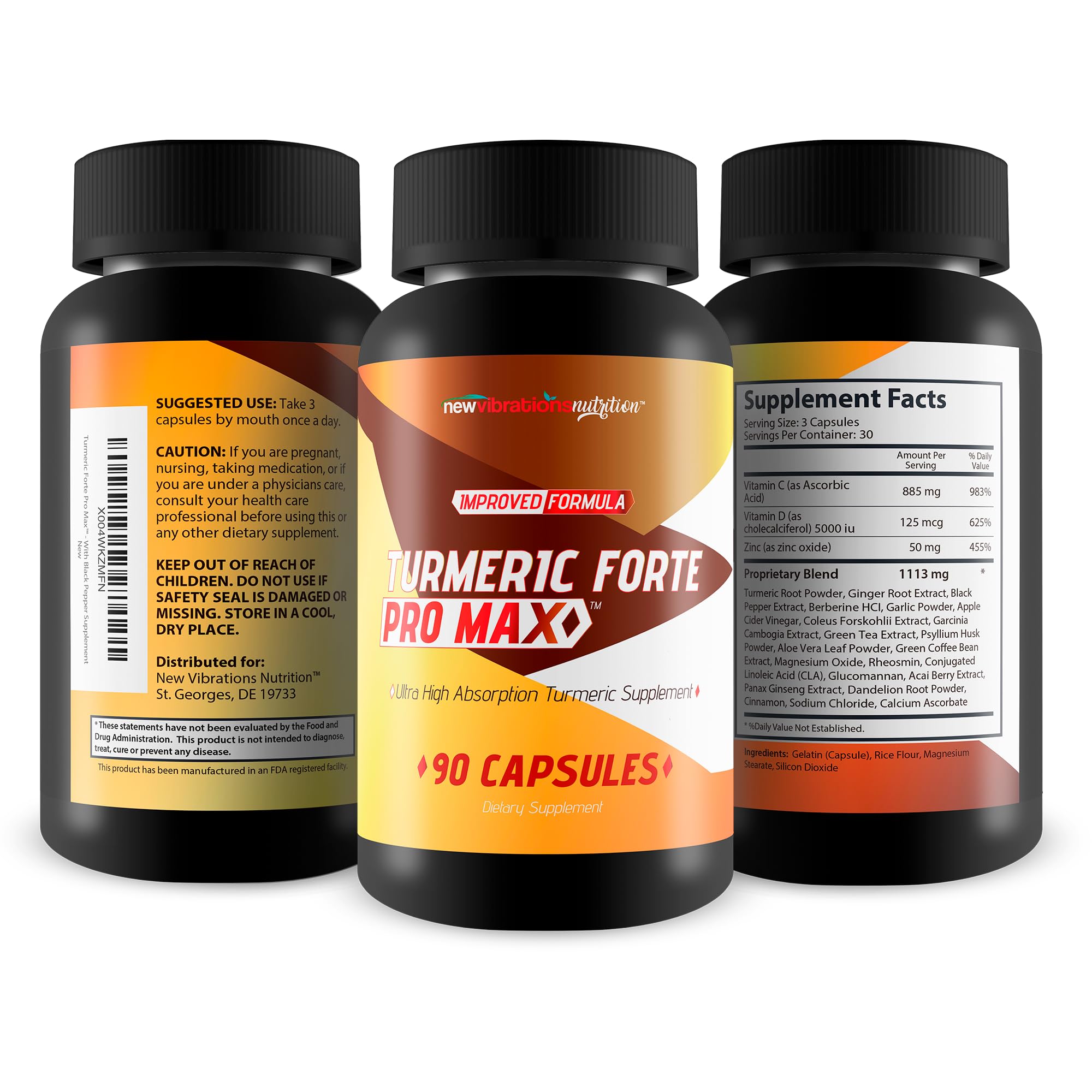 Zinc et vitamine C — Curcuma Forte Pro Max pour le soutien quotidien.
