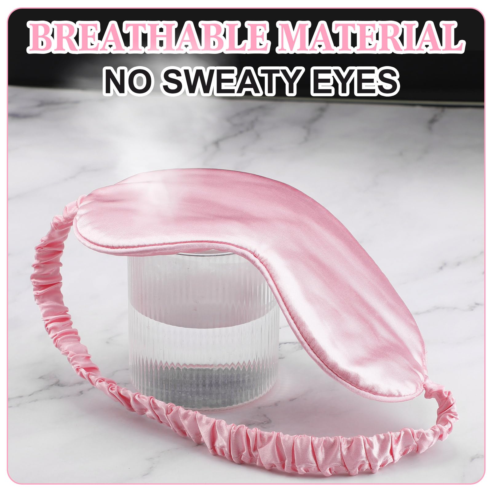 Masque Newcotte en soie rose lavable et réutilisable.