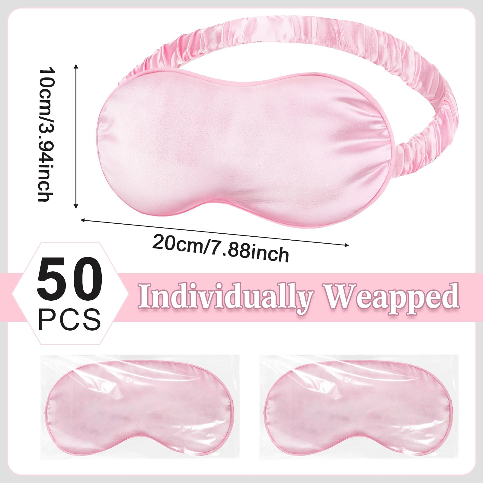 Masque yeux Newcotte en soie rose, douceur légère et toucher agréable pour le sommeil.